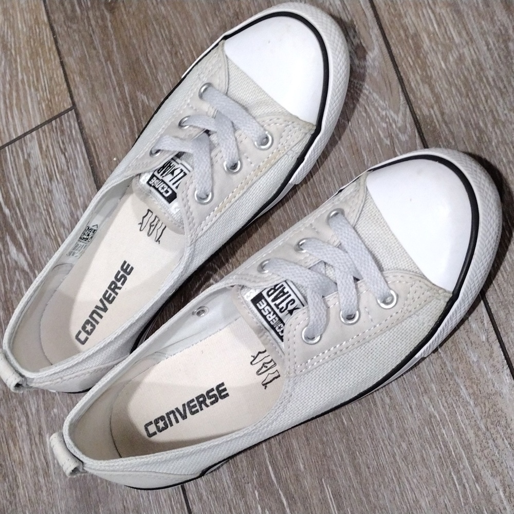 CONVERSE - Light Gray Canvas Sneakers